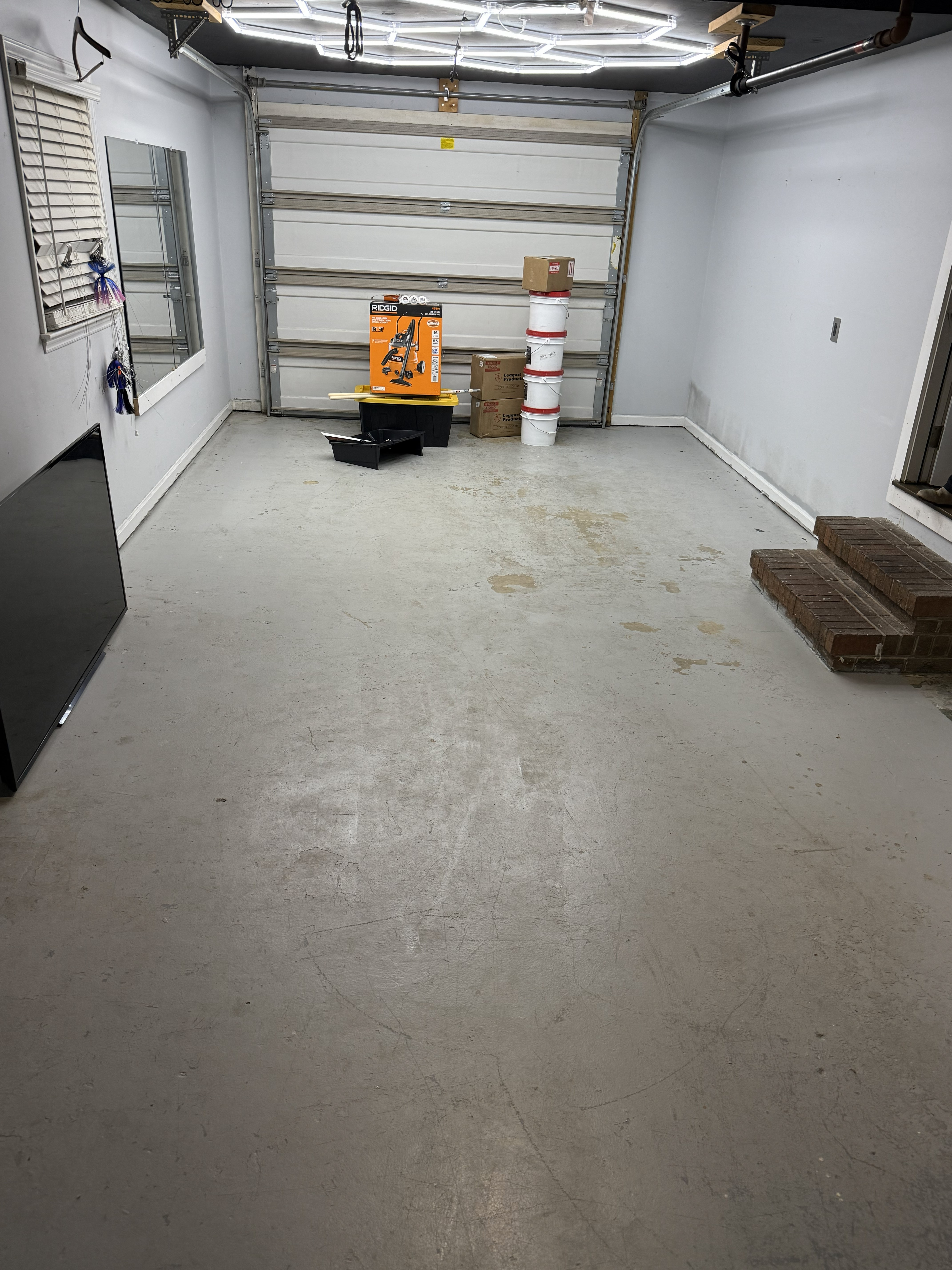 Before - Epoxy flooring transformation